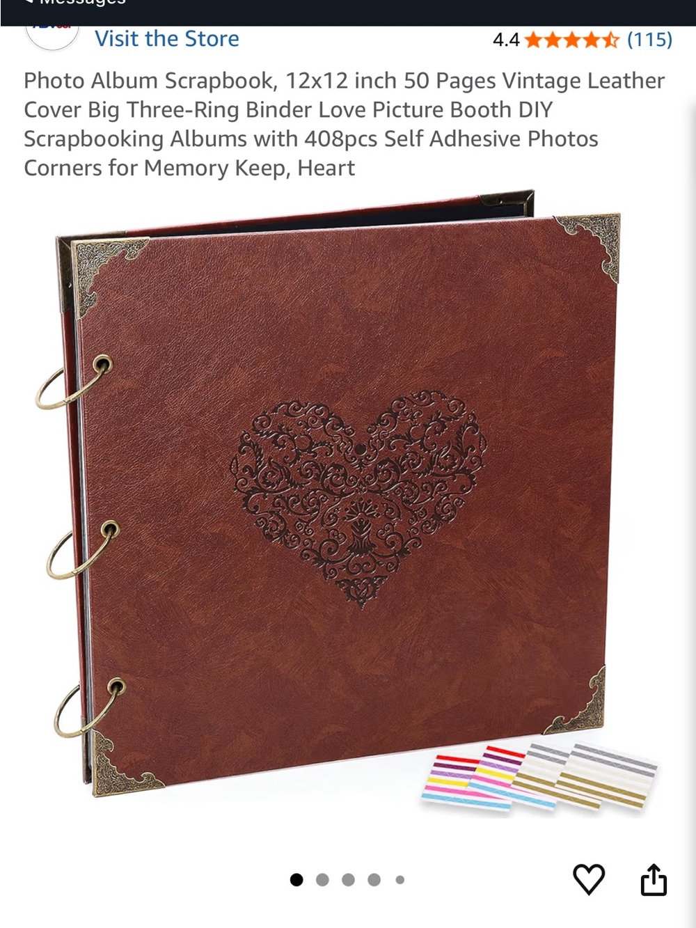 Vintage Style 12x12 Scrapbook Photo Album